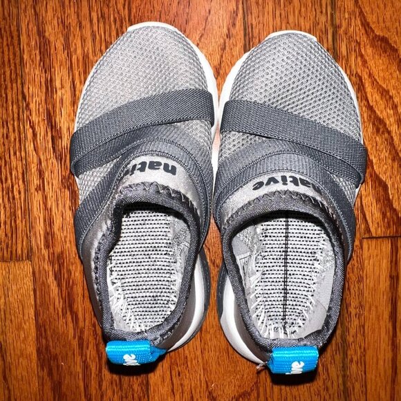 Native Toddler Phoenix Shoes Pigeon Grey/Shell White *Missing Inserts* Size 7 - Picture 6 of 7